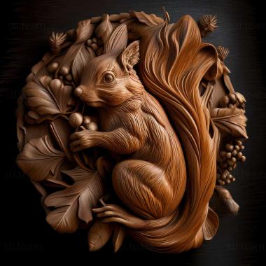 3D model squirrel (STL)